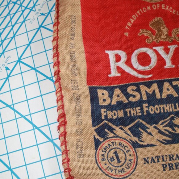 Royal Basmati Rice Burlap Sack, Zipper Top, Handles, Grocery Bag, Ecofriendly - Picture 5 of 5